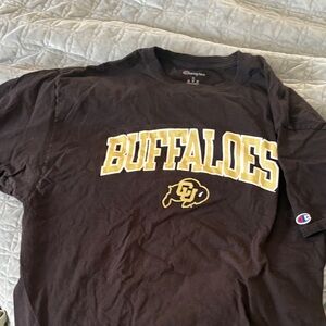 Champion Black T-Shirt with Gold Buffaloes Logo